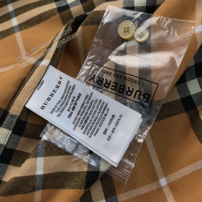 Burberry男裝 巴寶莉新款格紋棉質法蘭絨襯衫 Burberry男士格子襯衫  ydi3291
